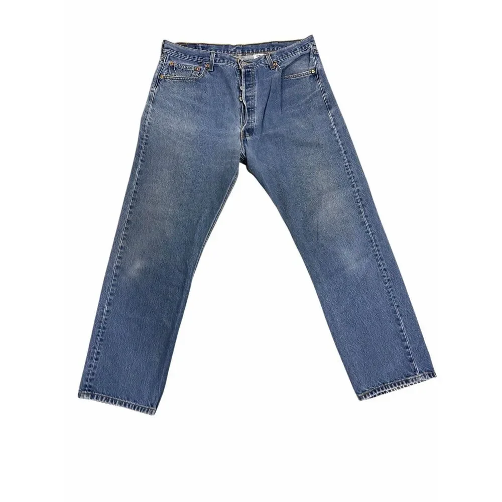 Levi’s 501 XX Mens Jeans 40X34 Blue Button Fly Made In Dominican Republic